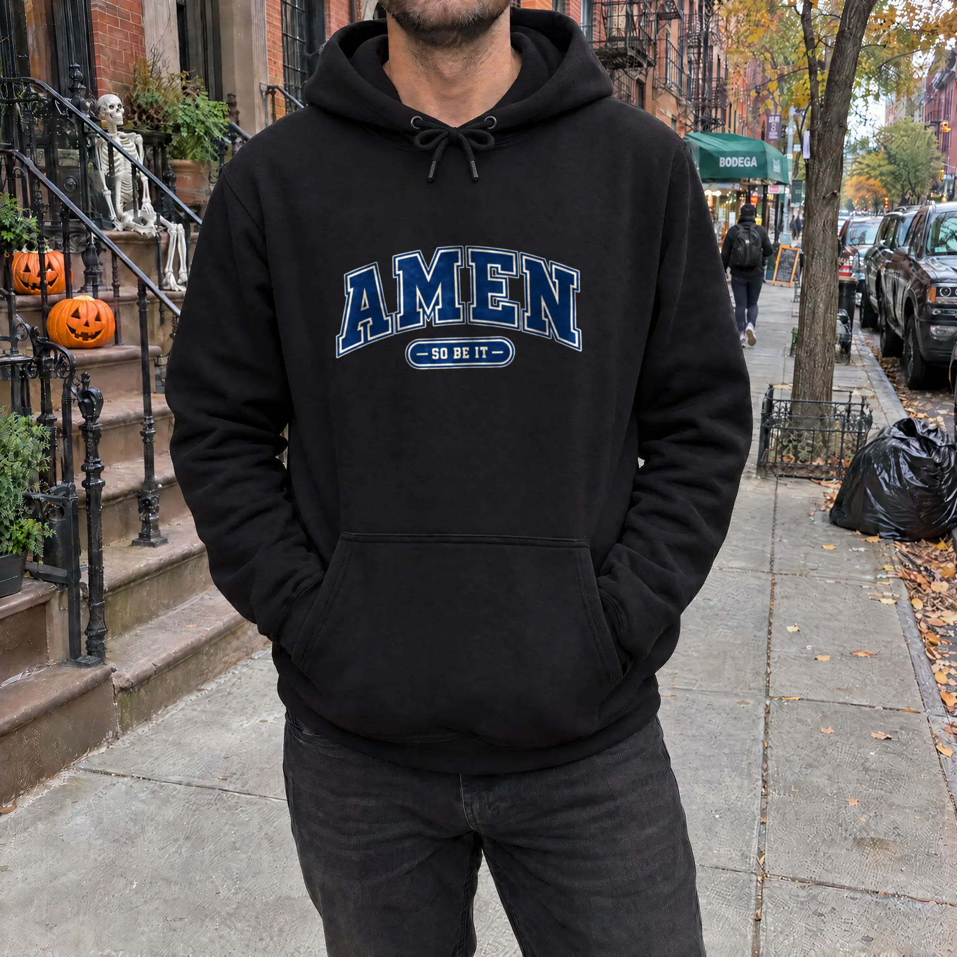 Amen, So Be It Hoodie in black — view 3