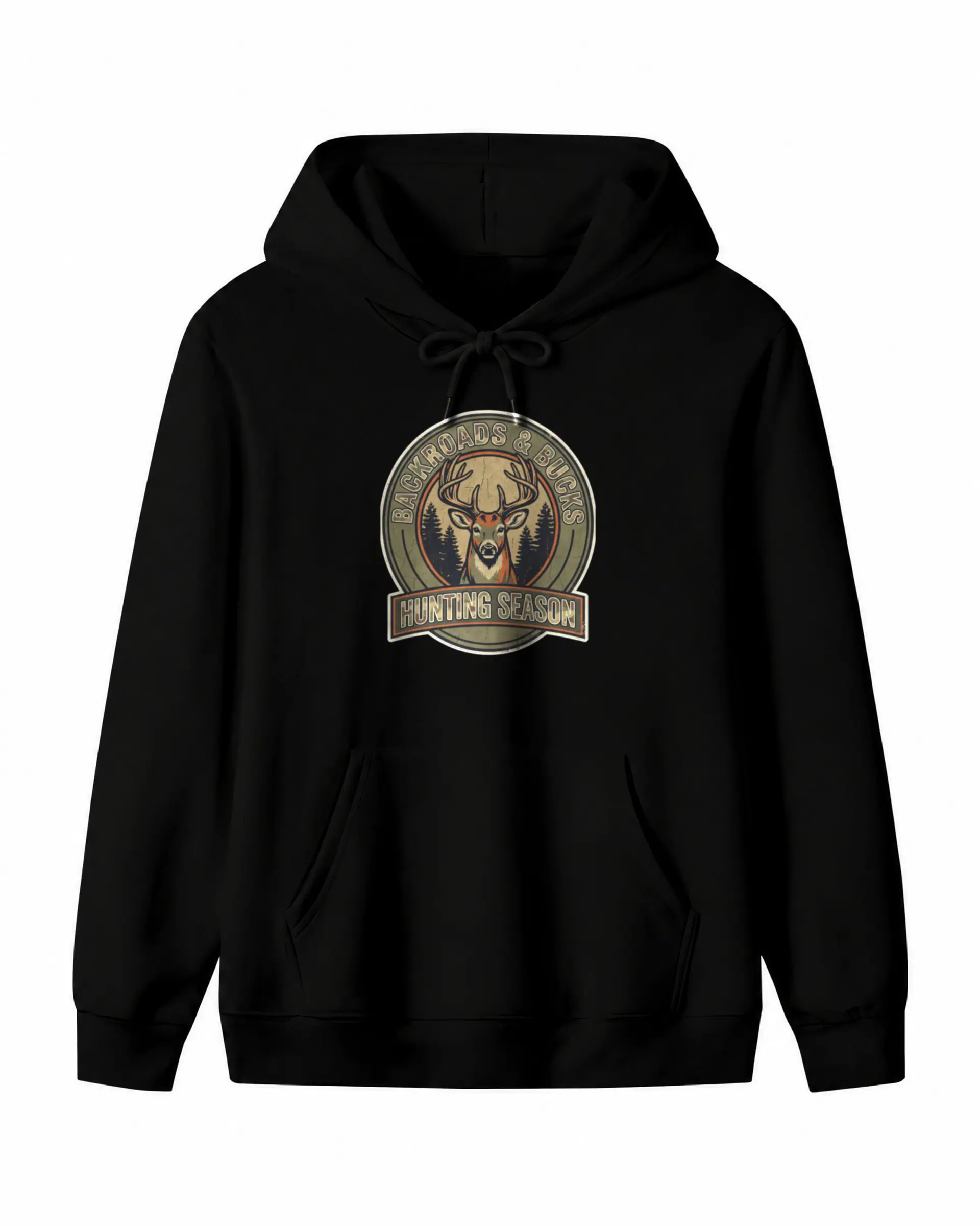 Backroads & Bucks Hoodie in black — view 1