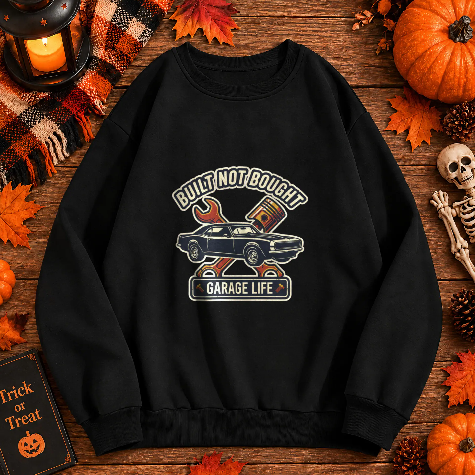 Built Not Bought Crewneck in black — view 1