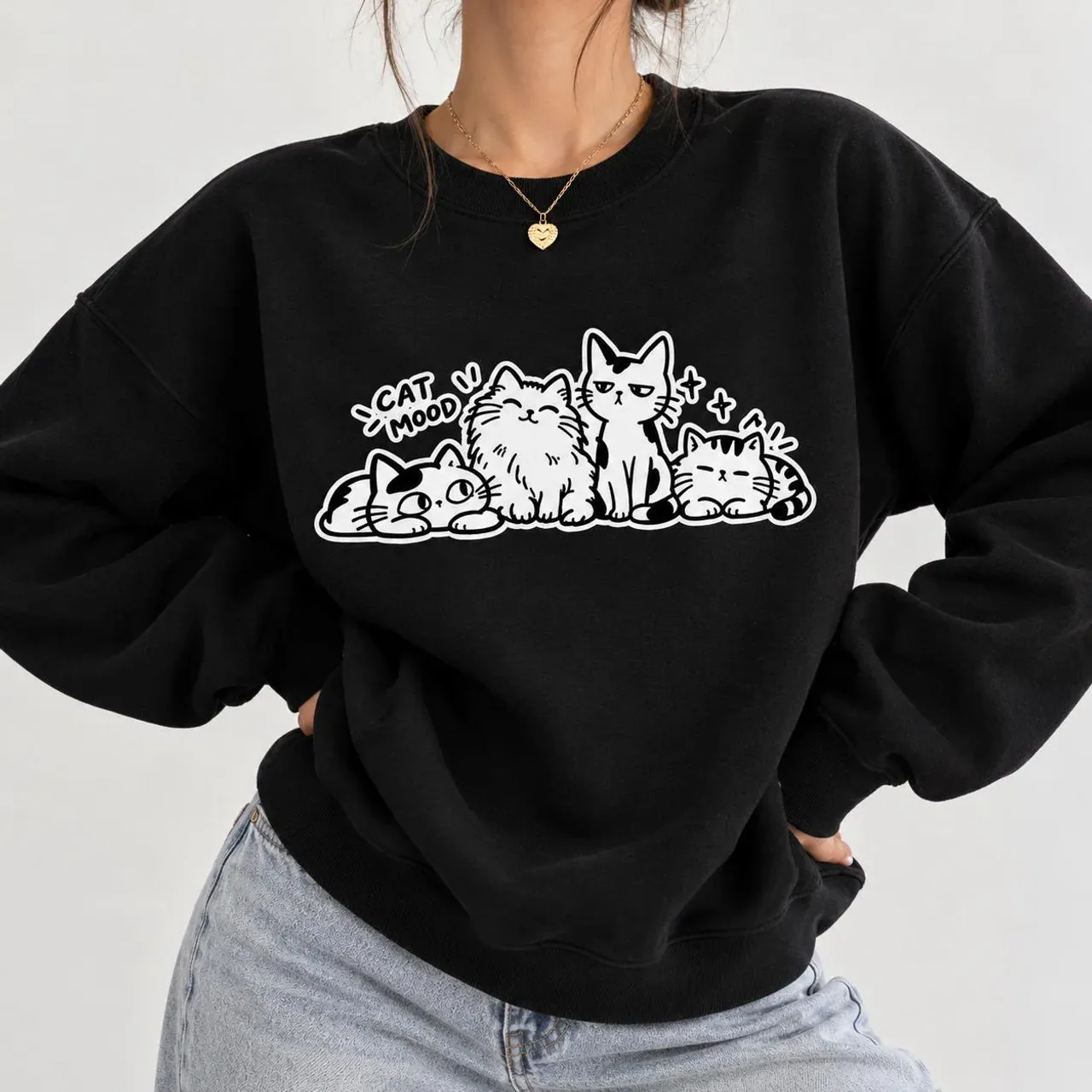 Cat Mood Crewneck