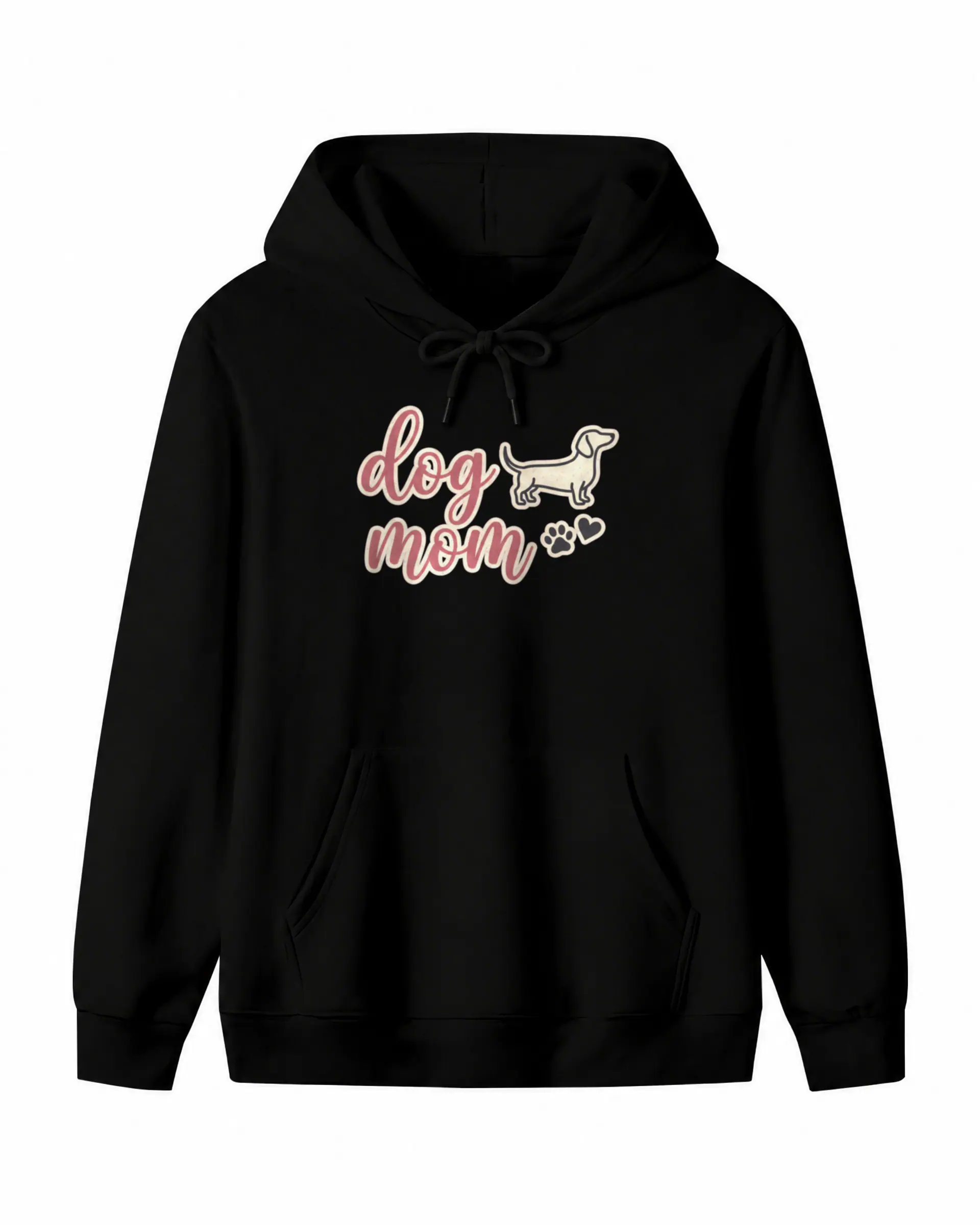 Dog Mom Hoodie in black — view 1