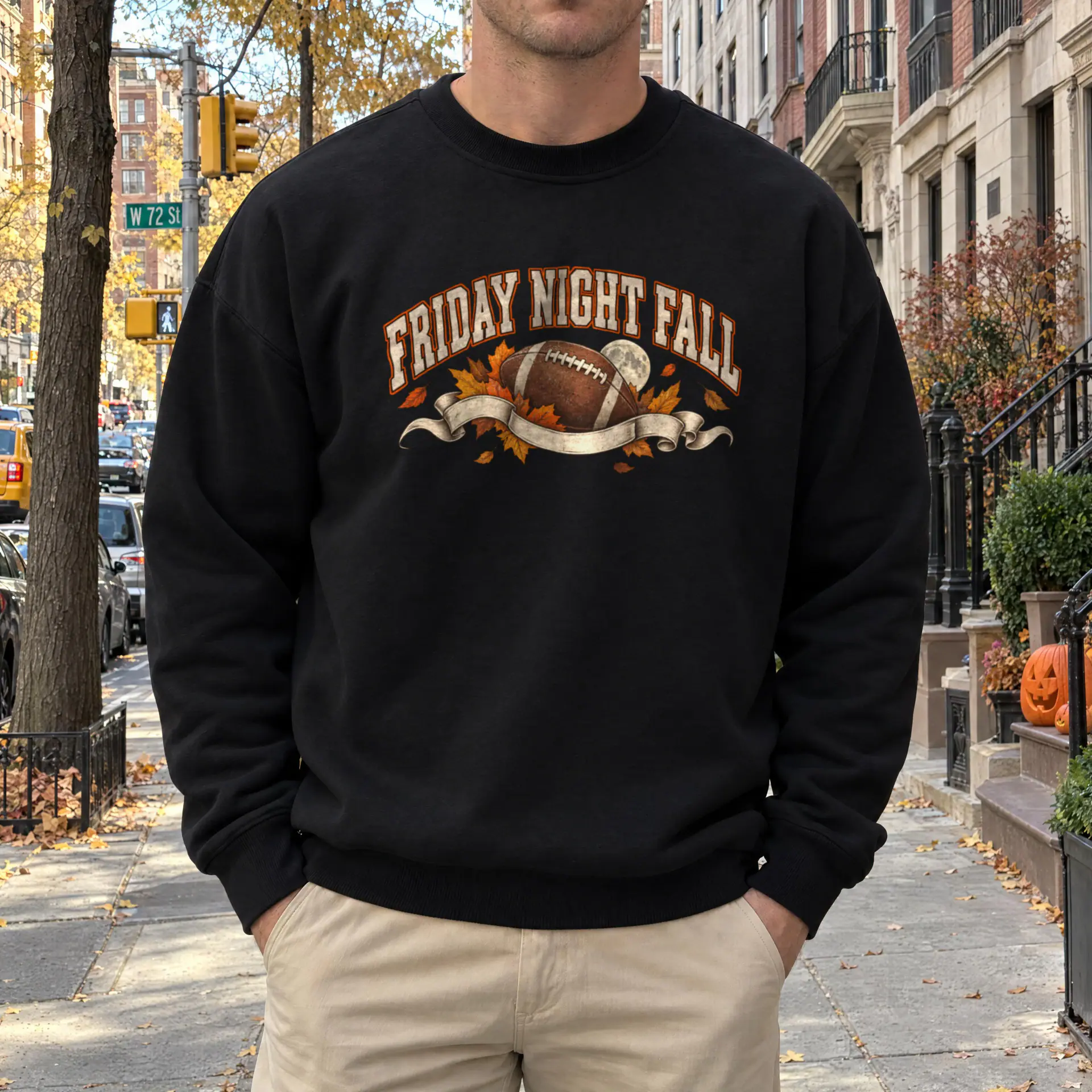 Friday Night Fall Crewneck in black — view 2