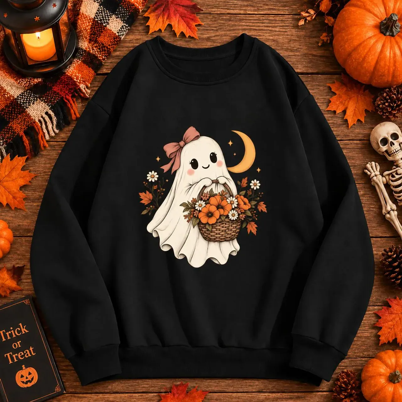 Ghost Flower Basket Crewneck