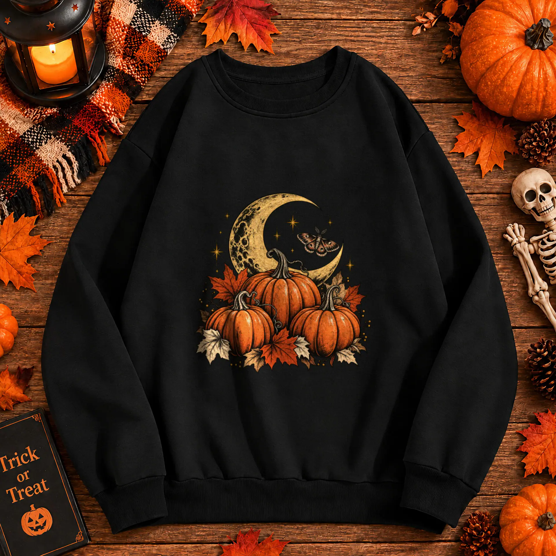 Harvest Moon Crewneck in black — view 2