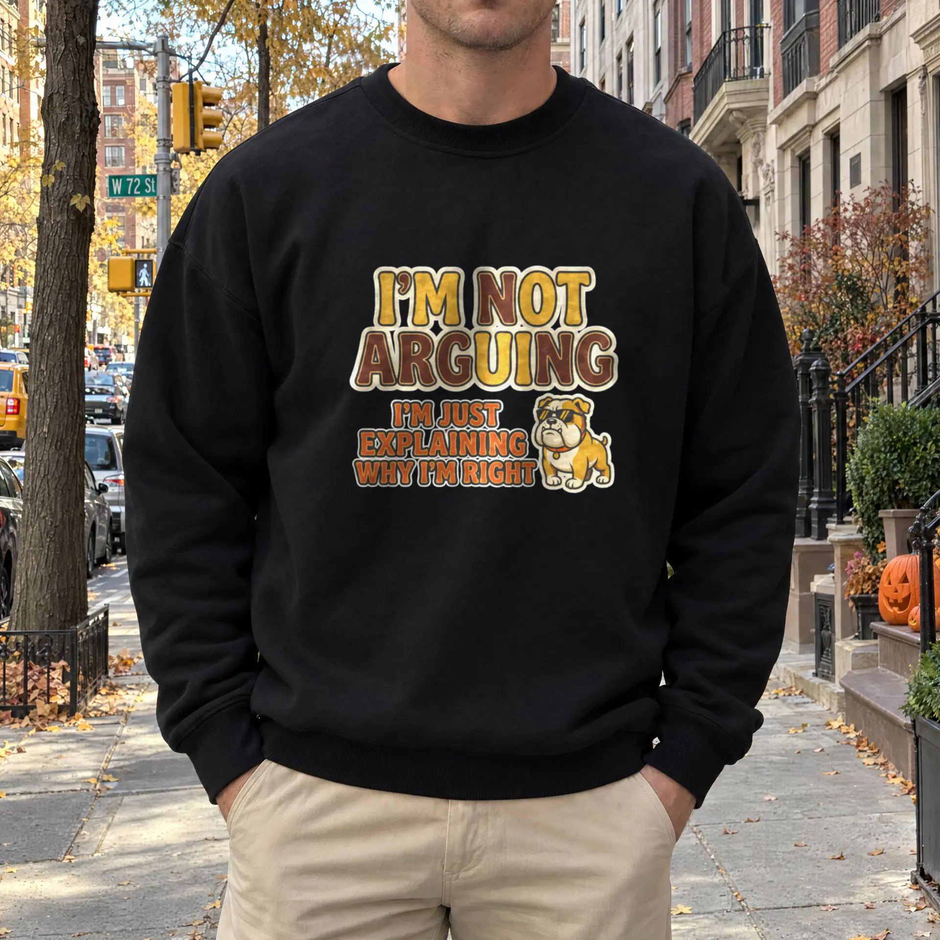 I'm Not Arguing Crewneck in black — view 3