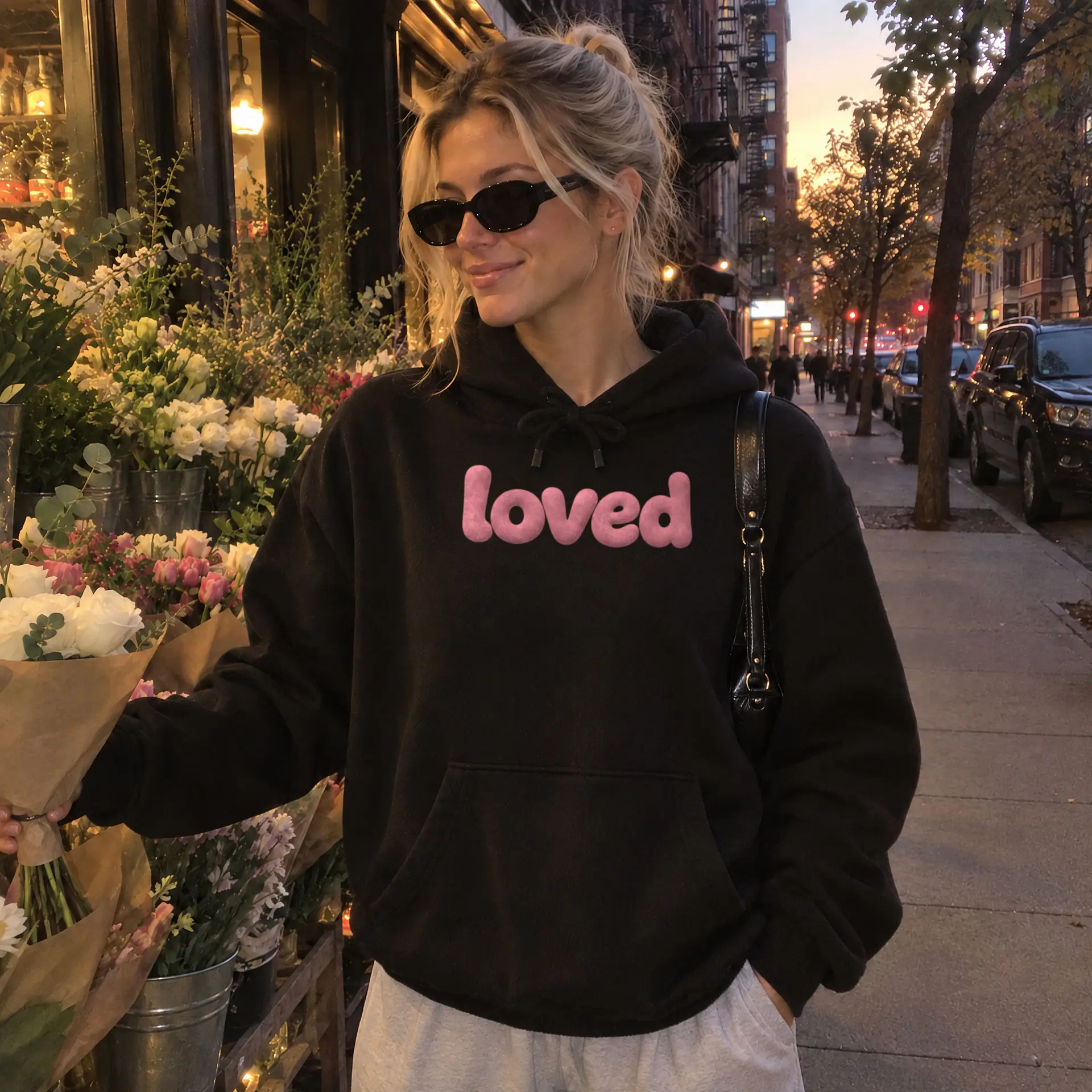 Loved Hoodie in black — view 2