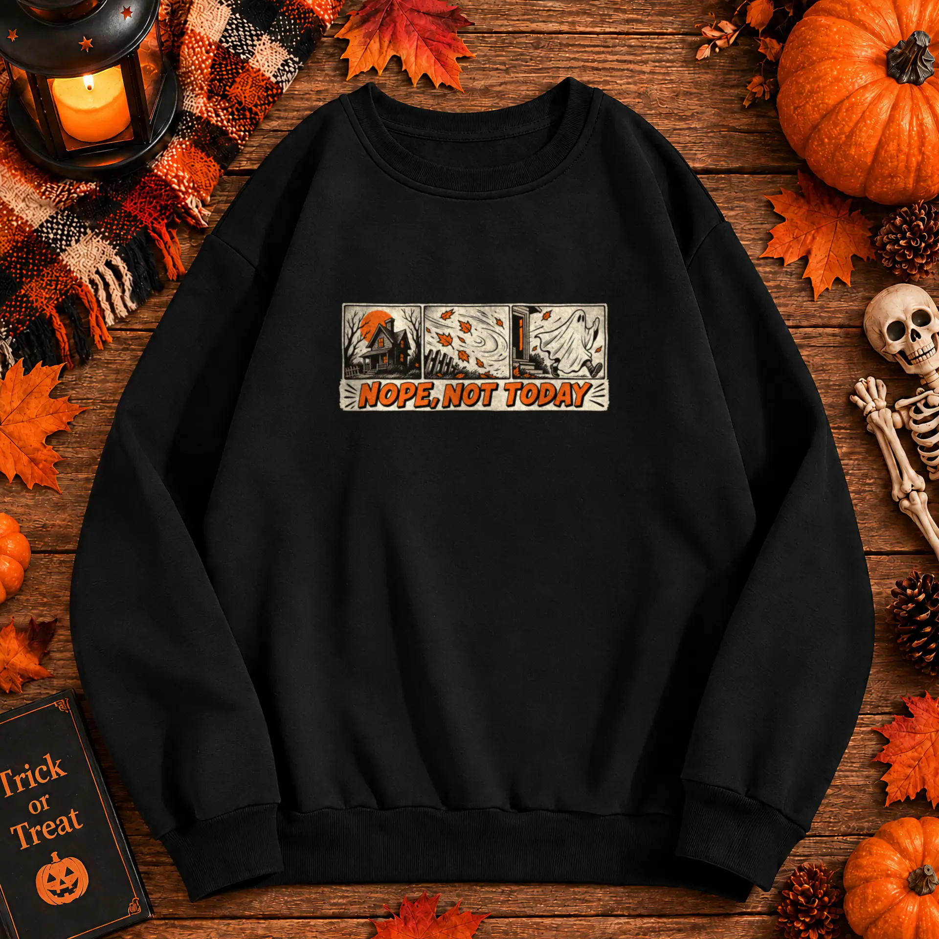 Nope, Not Today Crewneck in black — view 2