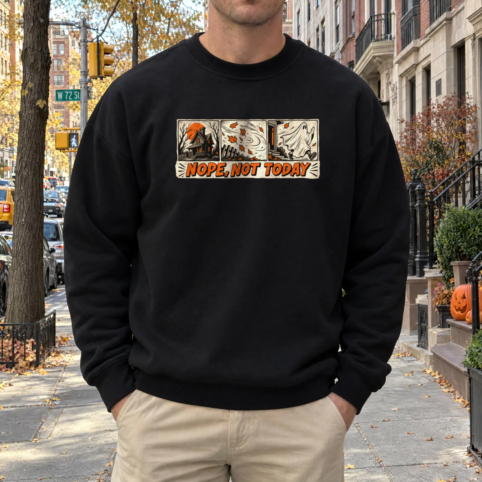 Nope, Not Today Crewneck in black — view 4