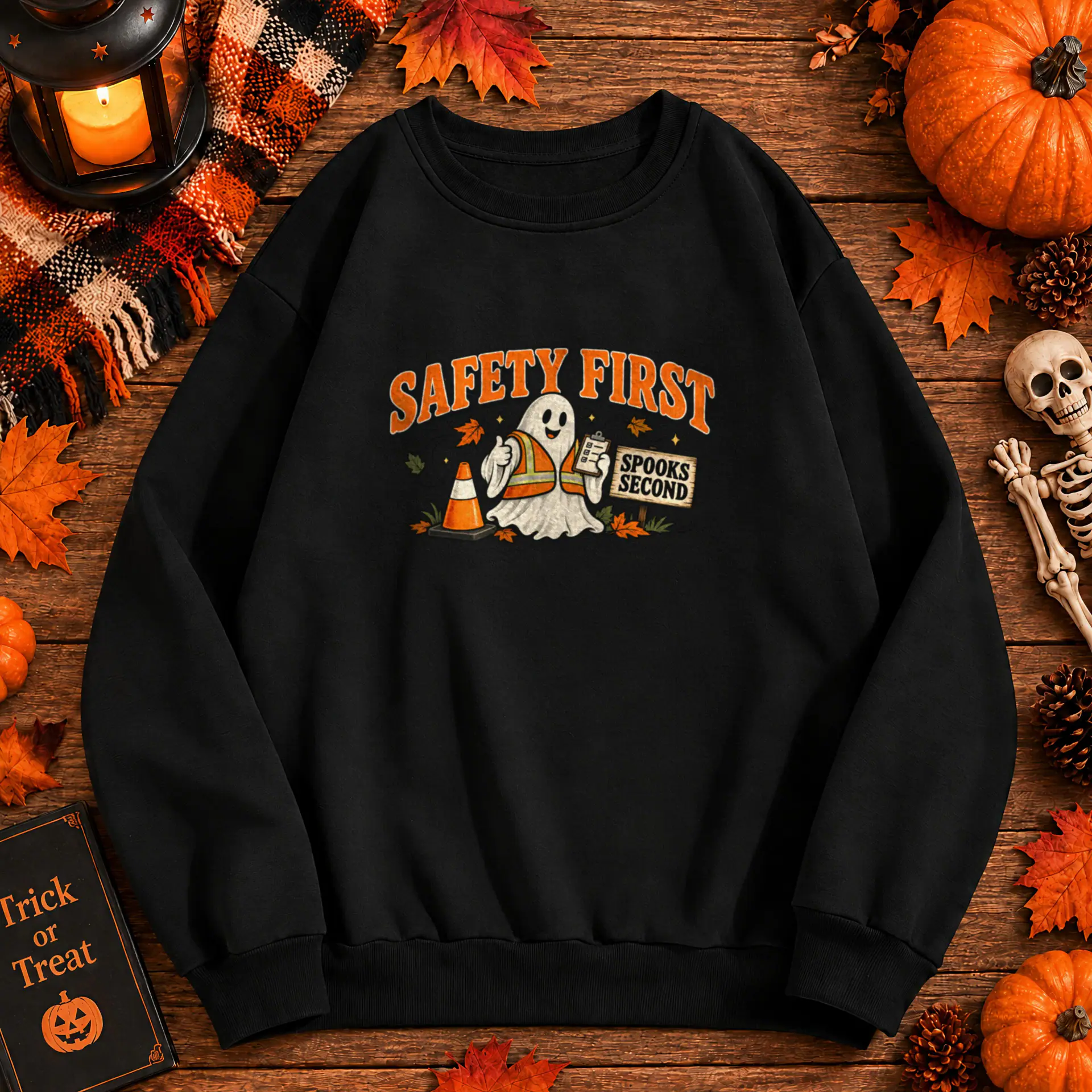 Safety First Crewneck in black — view 2