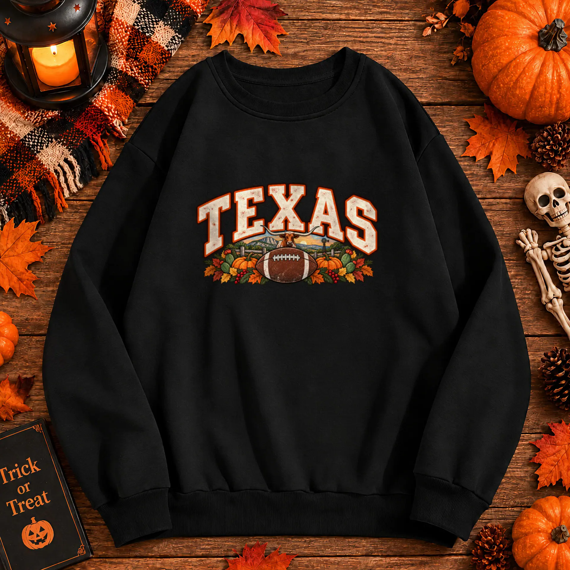 Texas Game Day Crewneck in black — view 1